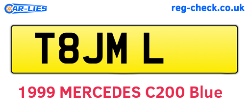 T8JML are the vehicle registration plates.