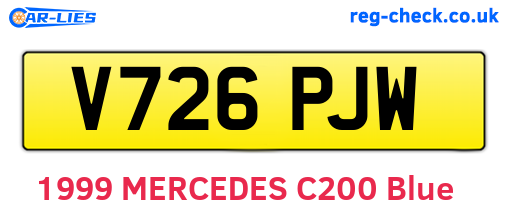 V726PJW are the vehicle registration plates.