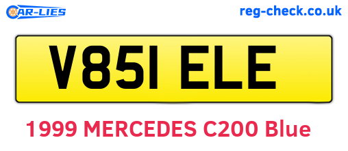 V851ELE are the vehicle registration plates.