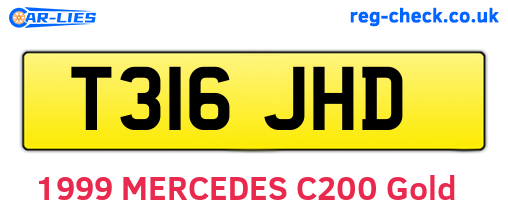 T316JHD are the vehicle registration plates.