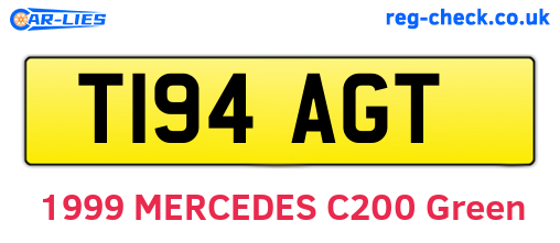 T194AGT are the vehicle registration plates.