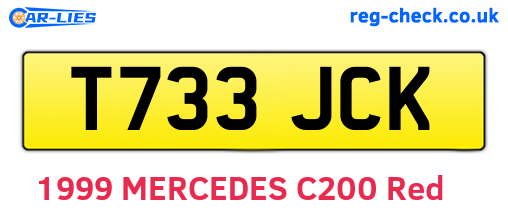 T733JCK are the vehicle registration plates.