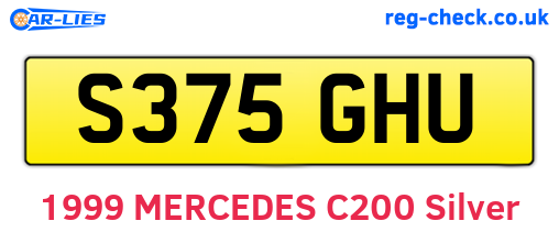 S375GHU are the vehicle registration plates.