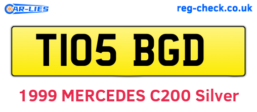T105BGD are the vehicle registration plates.