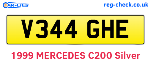 V344GHE are the vehicle registration plates.