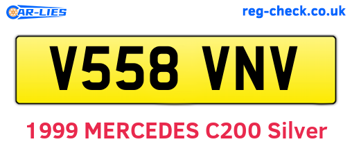 V558VNV are the vehicle registration plates.