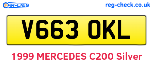 V663OKL are the vehicle registration plates.