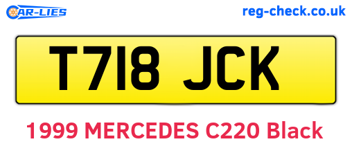 T718JCK are the vehicle registration plates.