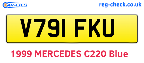 V791FKU are the vehicle registration plates.