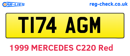 T174AGM are the vehicle registration plates.