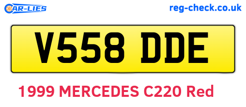 V558DDE are the vehicle registration plates.
