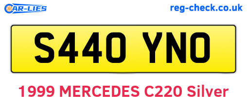 S440YNO are the vehicle registration plates.