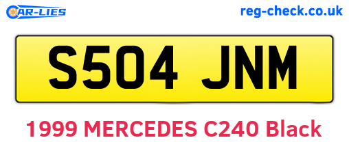 S504JNM are the vehicle registration plates.