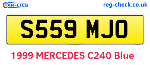 S559MJO are the vehicle registration plates.