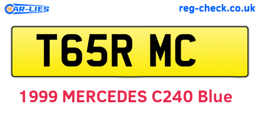 T65RMC are the vehicle registration plates.