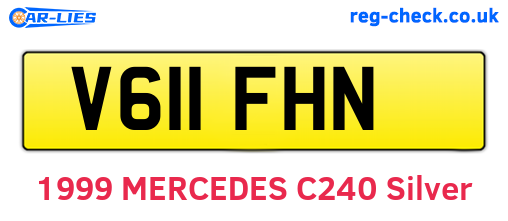 V611FHN are the vehicle registration plates.