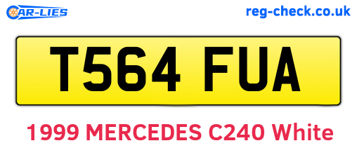 T564FUA are the vehicle registration plates.