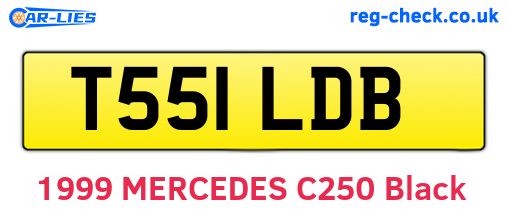 T551LDB are the vehicle registration plates.