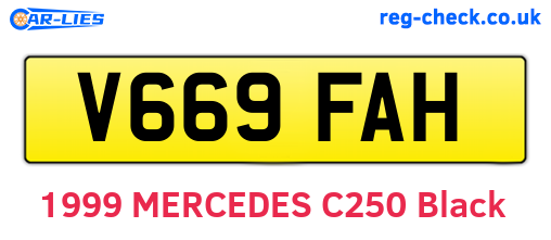 V669FAH are the vehicle registration plates.