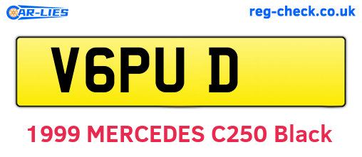 V6PUD are the vehicle registration plates.