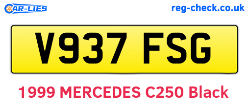 V937FSG are the vehicle registration plates.
