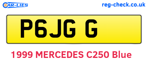 P6JGG are the vehicle registration plates.