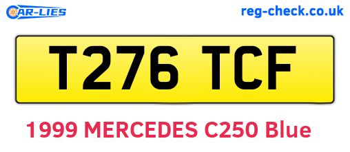 T276TCF are the vehicle registration plates.