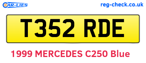 T352RDE are the vehicle registration plates.