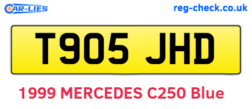 T905JHD are the vehicle registration plates.