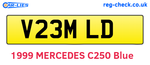 V23MLD are the vehicle registration plates.