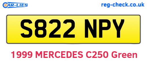 S822NPY are the vehicle registration plates.