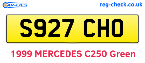 S927CHO are the vehicle registration plates.