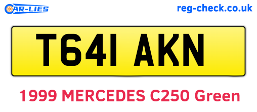 T641AKN are the vehicle registration plates.