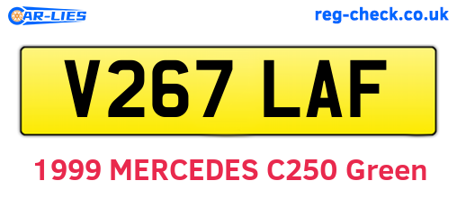 V267LAF are the vehicle registration plates.