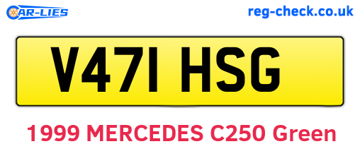 V471HSG are the vehicle registration plates.
