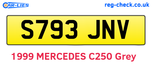 S793JNV are the vehicle registration plates.