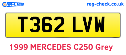 T362LVW are the vehicle registration plates.