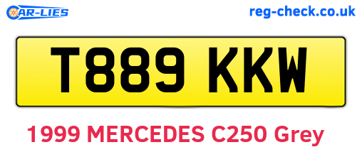 T889KKW are the vehicle registration plates.