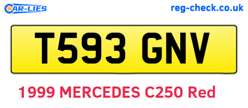 T593GNV are the vehicle registration plates.