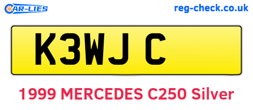 K3WJC are the vehicle registration plates.