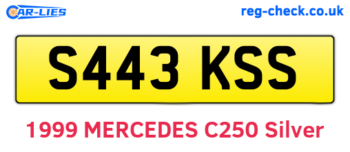 S443KSS are the vehicle registration plates.