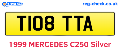 T108TTA are the vehicle registration plates.
