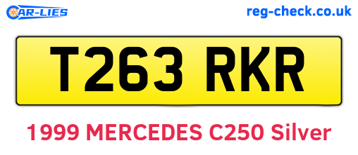 T263RKR are the vehicle registration plates.