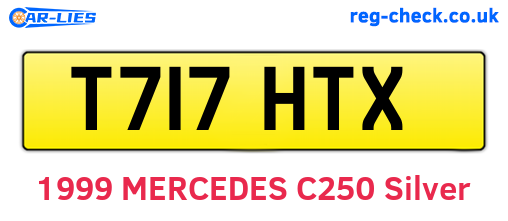 T717HTX are the vehicle registration plates.