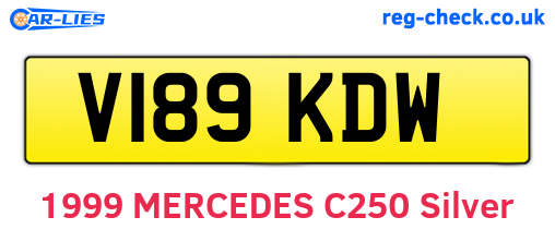 V189KDW are the vehicle registration plates.