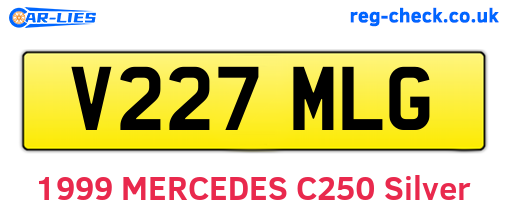 V227MLG are the vehicle registration plates.