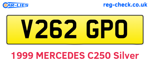 V262GPO are the vehicle registration plates.