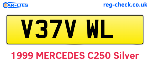 V37VWL are the vehicle registration plates.