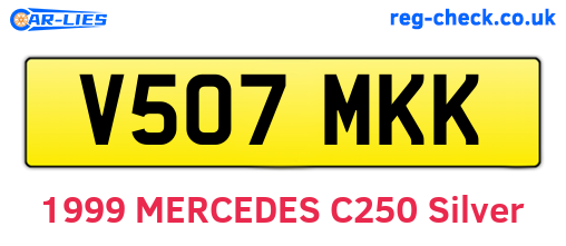 V507MKK are the vehicle registration plates.