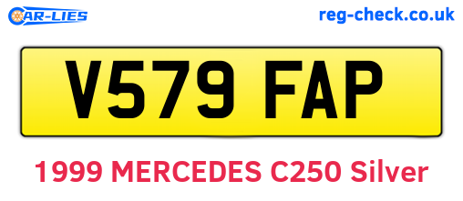 V579FAP are the vehicle registration plates.